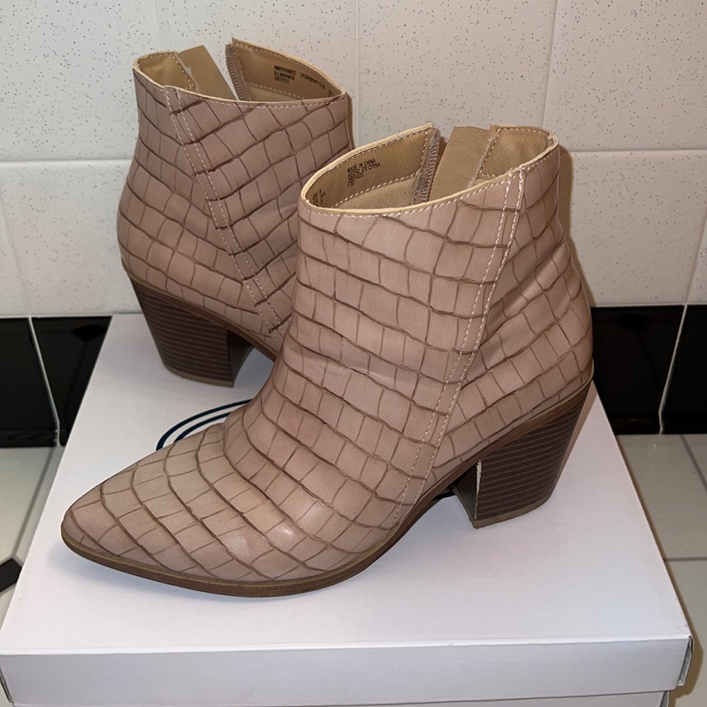Tan PU Booties